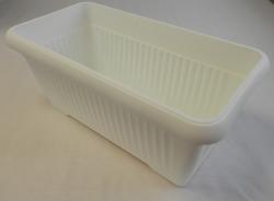 Virágláda, 60x30 cm, fehér műanyag (612)