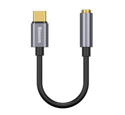 Baseus audió adapter kábel (3.5mm jack aljzat - Type-C) SÖTÉTSZÜRKECATL54-0G