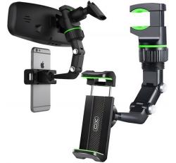 XO C107 autós tartó (visszapillantó tükörre, 360°, 60-100mm széles) FEKETE