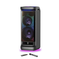 AKAI DJ aktív hangszóró beépített diszkó fényekkel, 600W (DJ-Y9L)