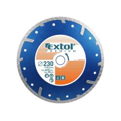 Extol Premium gyémántvágó TURBO Plus; 125mm, száraz és vizes vágáshoz, vágási mélység: 2,5 cm (88030