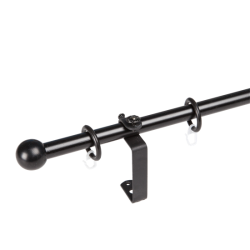 Rúdkarnis fém fekete D=16 mm 200 cm (tartozékokkal) (3704061)