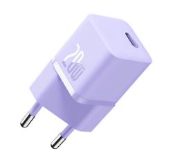 Baseus hálózati töltő Type-C aljzat (20W, GaN5, PD gyorstöltő) LILACCGN050105