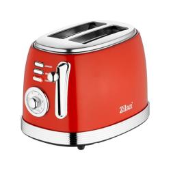 Zilan ZLN7040 retró két szeletes kenyérpirító, 850W, piros