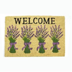 Kültéri lábtörlő 60x40 cm, kókusz velúr,  levendulás (3363716)