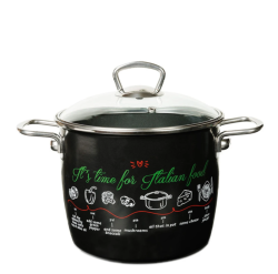Metalac Imperial Lux zománcozott lábas üvegfedővel, 20 cm, 5,1 L (386355)