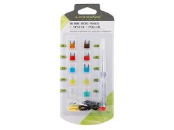 Carmotion penge biztosítékok MINI,10 db+voltmérő 6-24V+megfogó (58389)