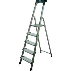 Krause Monto Securo lépcsőfokos állólétra eloxált 5 fokos  (126436)