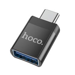 HOCO UA17 adapter OTG USB-C (apa) USB-A (anya) fekete