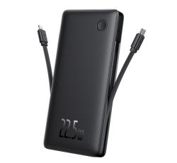 Baseus AIRPOW AIR LITE vésztöltő USB+Type-C aljzat (10000mAh, 22.5W, PD gyorstöltő, LED jelzés) FEKE