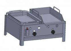 Kétégős asztali kombi készülék pecsenye-, és lapsütővel Földgáz üzemű (BGT-2.1 PLS)