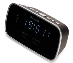 Aiwa CRU-19BK ébresztőórás rádió, fekete (13077)
