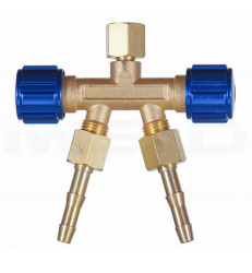 Iweld kettős kieresztő szelep Ar. O2 1/4-es jobbos (14008167)