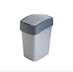 Curver Pacific Flip Bin billenő fedeles szemetes 25L ezüst/grafit (186157)