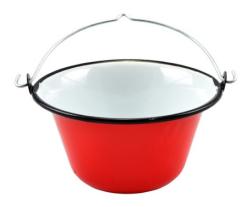 Tálaló bogrács zománcozott piros 0,8 L (71112)