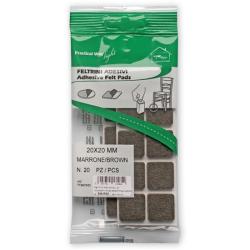 SB  csúsztatófilc öntapadó 30x30 mm barna (6db) (3933552)