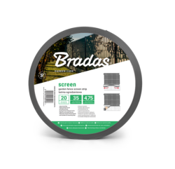Bradas kerítéstakaró szalag 4,75cmx35m + 20 db klipsz, szürke (1503193 - TOB45047535GYL)