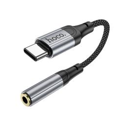 HOCO adapter AUX Type C - Jack 3,5 mm LS36 0,12 m fekete (HC608886)