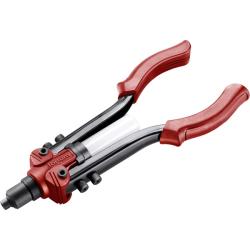 Fortum popszegecshúzó fogó, kétkaros,ALU,réz,acél, INOX szegecsekhez;2,4-3,2-4,0-4,8-6,4mm, 330mm, C