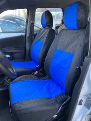 Cipzárosztható üléshuzat, fekete / kék UL-YH23001BL