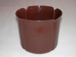 Virágtartó kaspó, szirom formájú, 17 cm, barna (215)