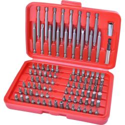 Extol Premium behajtó klt. 98 db Cr.V., lapos:3-7mm, PH0-3, PZ0-3, HEX 1,5-6mm, T és TTa 8-40, hossz