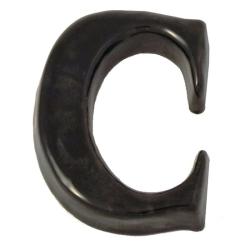 SB  kerámia házszám C betű fekete 12cm (3970073)