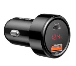 Gyorstöltő digitális voltmérővel - USB/USB-C csatlakozás - 100W (04AC)