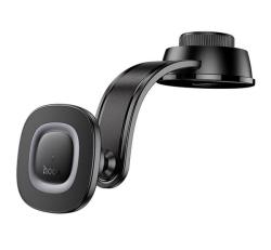 HOCO HW31 autós tartó (műszerfalra, mágneses, 360°, wireless, gyorstöltő, 15W) FEKETE