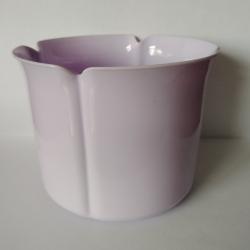 Virágtartó kaspó, szirom formájú, 13 cm, halványlila műanyag (213)