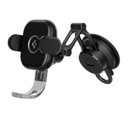 SPIGEN UTS35W ONETAP UNIVERSAL autós tartó (műszerfalra, szélvédőre, tapadókorongos, 15W, wireless)