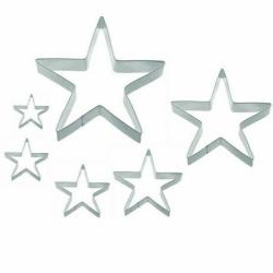 Sütikiszúró készlet csillag, 6 db-os (10354)