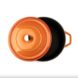 Hósse zománcozott öntöttvas edény 28cm, 4L, narancssárga (HOS-KIEG-025)