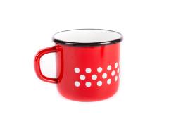 Zománcozott bögre 1 literes, piros