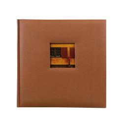Dörr fotóalbum, ablakos, Jumbo 600, beragasztós, 29x29cm, 50lap/100oldal, barna (D810285C)