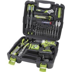 Extol Craft akkus fúró csavarozó, 12 V + 46 db-os szerszám készlet (422800)