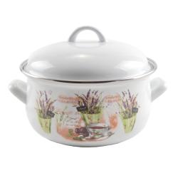 Perfect Home zománcozott lábas 18 cm+fedő Levendula (13467)