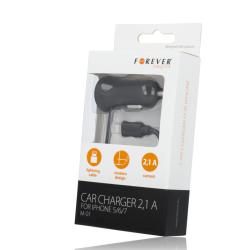 Forever M-01 Autós töltő iPhone-hoz 8-PIN 2,1A, fekete (FE542243)