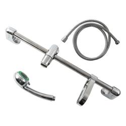 Balletto zuhany készlet, fényes; 3 funkciós fej, tömlő 150 cm, szappantartó, fali csúszka (830305)