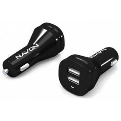 NAVON dual USB-s autóstöltő + kábel (CC20)