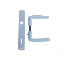 AL-LOY SB ajtókilincs 410 + ajtócím 90 mm kulcslyukas fehér porszórt (3986641)