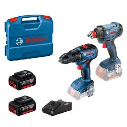 Bosch GDX 180-LI akkus ütvecsavarozó + GSR 18V-50 akkus fúrócsavarozó + 2x5,0 Ah akkumulátor (061599