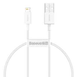 Baseus Type-USB - Lightning Superior Series Gyors töltés, Adatkábel, PD 20W 0.25m, fehér (CATLYS-02)