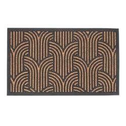 Kókuszrost és gumi lábtörlő art deco mintás, 75x45cm (701-230 - RB292)
