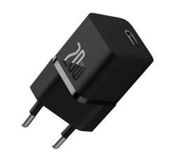 Baseus hálózati töltő Type-C aljzat (20W, GaN5, PD gyorstöltő) FEKETE