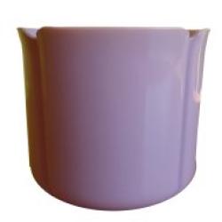 Virágtartó kaspó, szirom formájú, 15 cm, lilaműanyag (214)