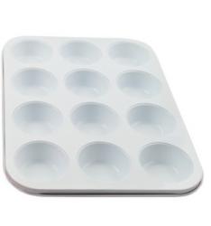Muffinsütő kerámia bevonattal 12 db-os, vegyes színben (11837)