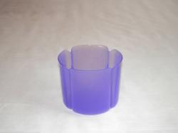 Virágtartó kaspó, szirom formájú, 11 cm, lila műanyag (212)