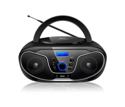 Bravo hordozható rádió CD lejátszóval, fekete (B-6037BK)