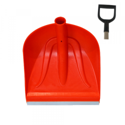 Műanyag nyelezett hólapát élvédővel 35 cm, piros (16597)